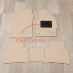 Toyota Corolla Cross Flat Style 7D Floor Mats Beige Stitch 2
