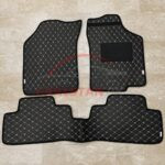 Suzuki Swift Flat Style 7D Floor Mats Black With Beige Stitch 2007-21 2