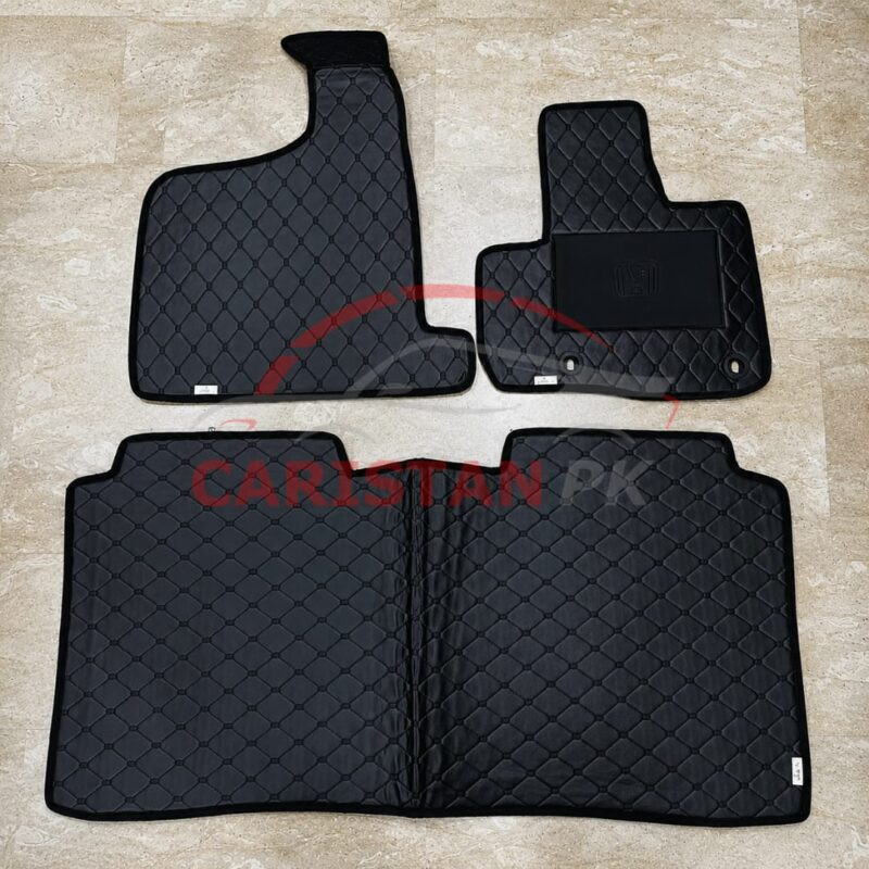 Honda N One Flat Style 7D Floor Mats Black 2013-20 2