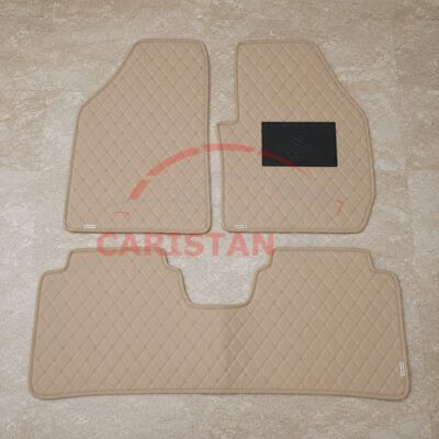 Suzuki Cultus Flat Style 7D Floor Mats Beige Stitch 2017-26 2