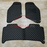 Honda City Flat Style 7D Floor Mats Black With Beige Stitch 2004-06 1