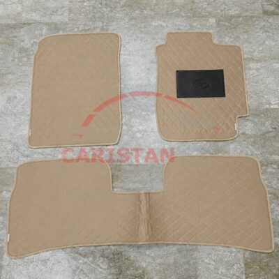 Toyota Corolla Indus Flat Style 7D Floor Mats Beige Stitch 2