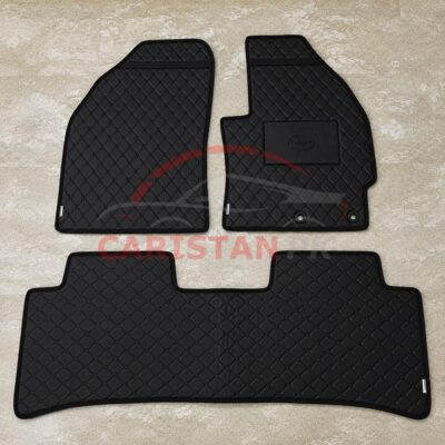 Toyota Prius Alpha Flat Style 7D Floor Mats Black 2009-14 2