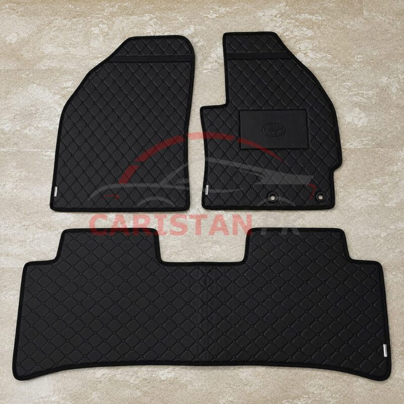 Toyota Prius Alpha Flat Style 7D Floor Mats Black 2009-14 2