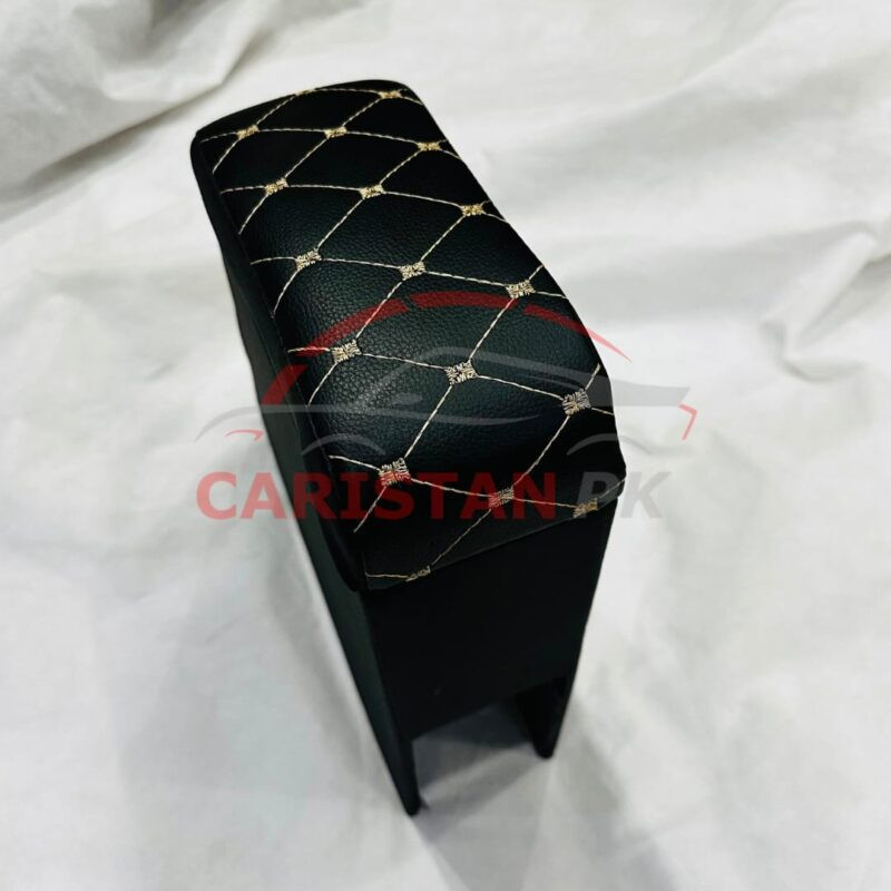 Custom Fit Armrest Black With Beige Stitch 8