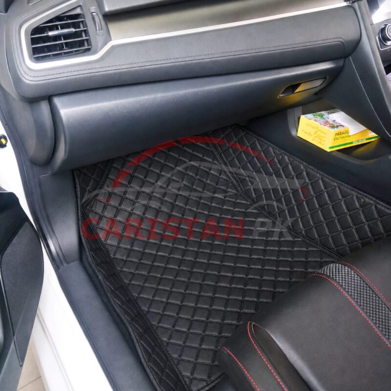 Honda Civic 7D Floor Mats Black 2016-21 1