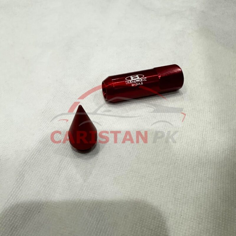 Blox Spike Wheel Lug Nuts Red 1.5mm 4