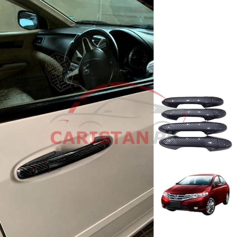 Honda City Carbon Fiber Door Handle Cover 2009-21
