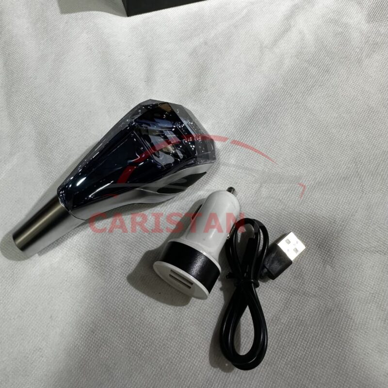Universal Car LED light Crystal Gear Shift Knob Cover 7 light Rechargeable Gear Knob 7