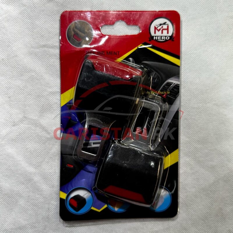 Double Buckle Seat Belt Clips Black 2