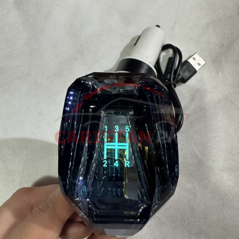 Universal Car LED light Crystal Gear Shift Knob Cover 7 light Rechargeable Gear Knob 5