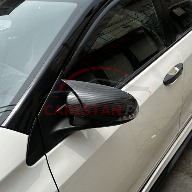 Toyota Corolla Batman Style Carbon Fiber Side Mirror Cover 2014-26 2