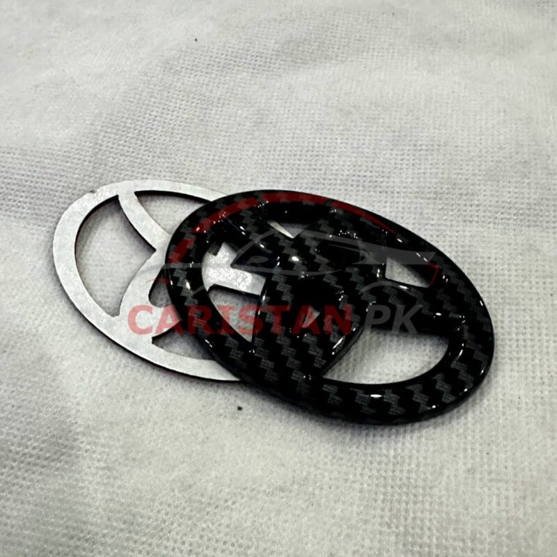 Toyota Steering Wheel Logo Carbon Fiber 4