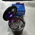 Portable Premium Carbon Fiber Car Ashtray With LED Light 3