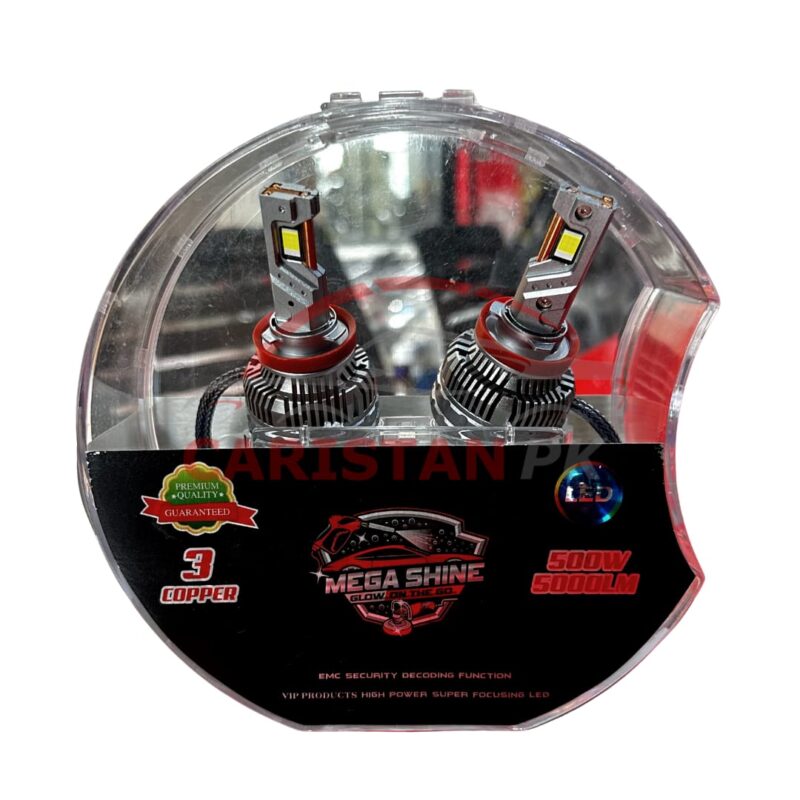 Mega Shine 3 Copper 500 Watts Super Bright LED Light H4 H11 9005 2