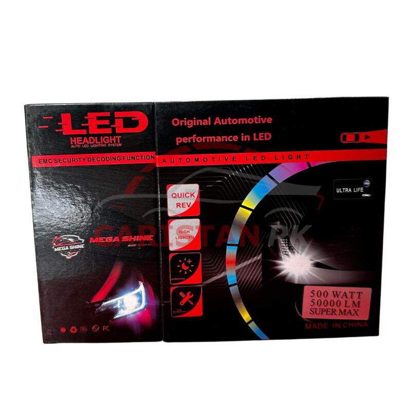 Mega Shine Super Bright 500 Watts LED Light H4 H11 9005 3