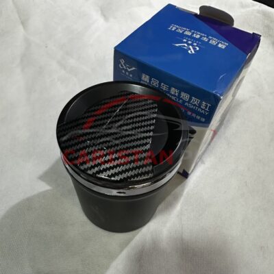 Portable Premium Carbon Fiber Car Ashtray With LED Light 2