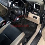 Honda BRV 7D Floor Mats Black With Beige Stitch 3