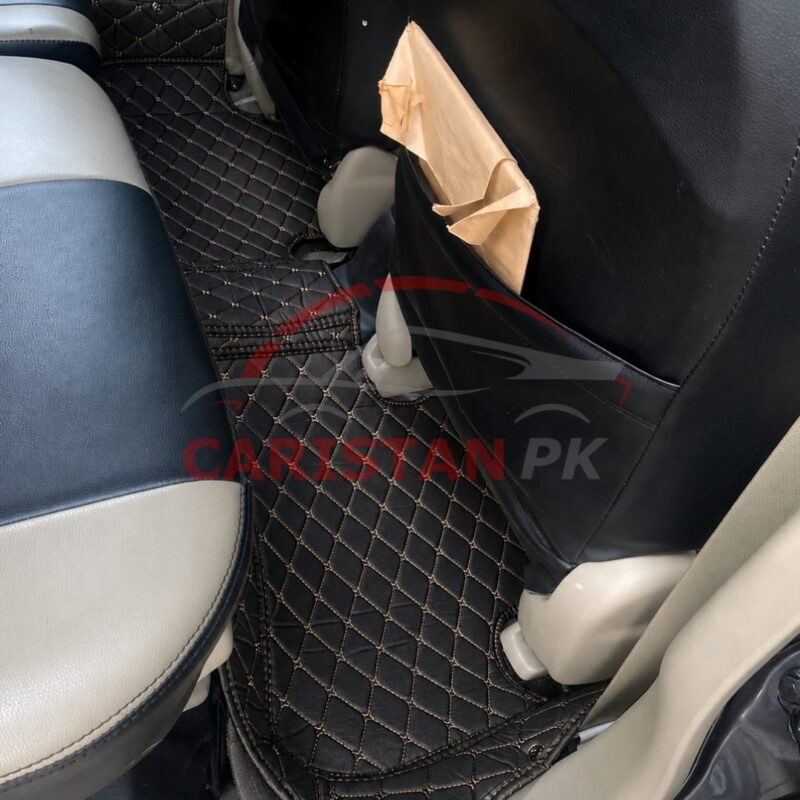 Honda BRV 7D Floor Mats Black With Beige Stitch 4