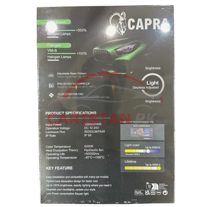 Capra K.6100 Super Bright LED Light H4 H11 9005 3