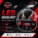Mega Shine 3 Copper 500 Watts Super Bright LED Light H4 H11 9005