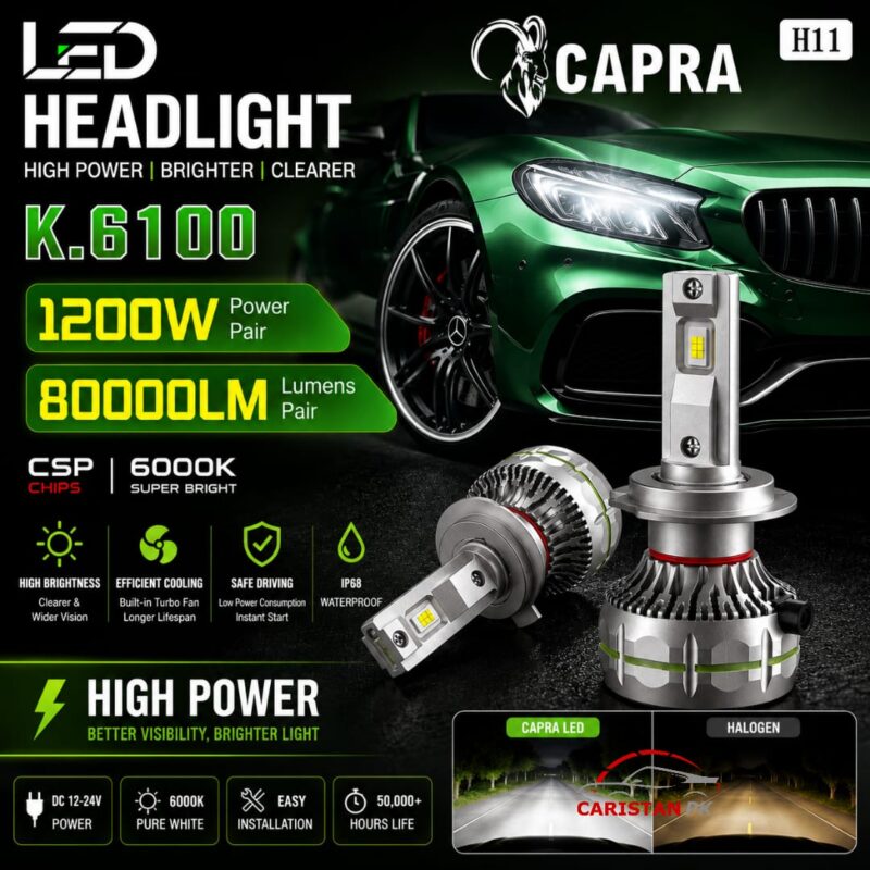 Capra K.6100 Super Bright LED Light H4 H11 9005