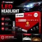 Topowl M8 Pro Super Bright LED Light H4 H11 9005