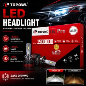 Topowl M8 Pro Super Bright LED Light H4 H11 9005