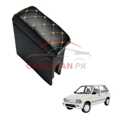 Suzuki Mehran Custom Fit Armrest Black With Beige Stitch