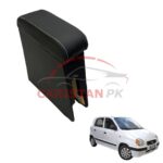 Hyundai Santro Custom Fit Car Wooden Armrest Matt Black White