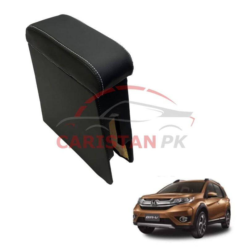 Honda BRV Custom Fit Car Wooden Armrest Matt Black White