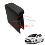 Toyota Vitz Custom Fit Car Wooden Armrest Matt Black White 2017-23