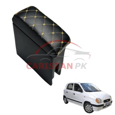 Hyundai Santro Custom Fit Armrest Black With Beige Stitch 2003-08