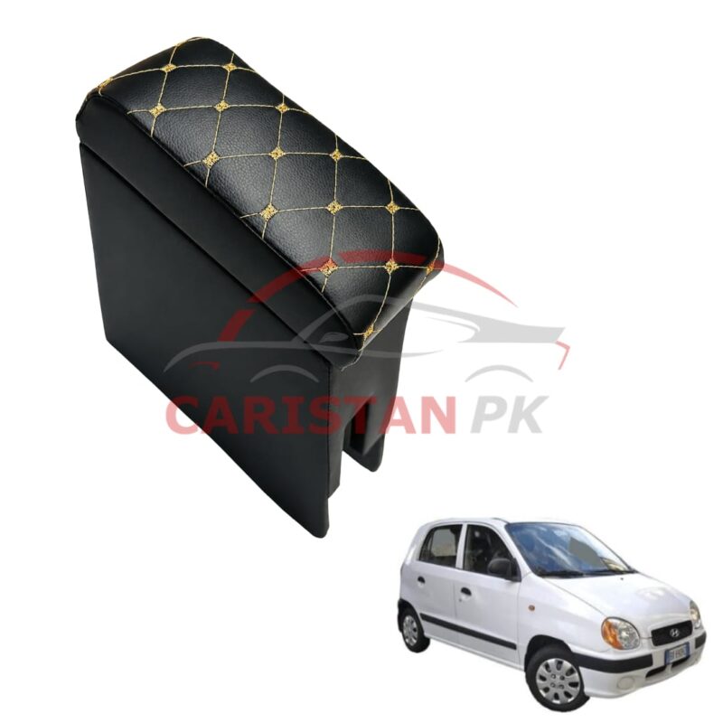 Hyundai Santro Custom Fit Armrest Black With Beige Stitch 2003-08