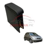 Toyota Vitz Custom Fit Car Wooden Armrest Matt Black White 2000-05