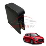 Suzuki Swift Custom Fit Car Wooden Armrest Matt Black White 2022 Model & Onwards