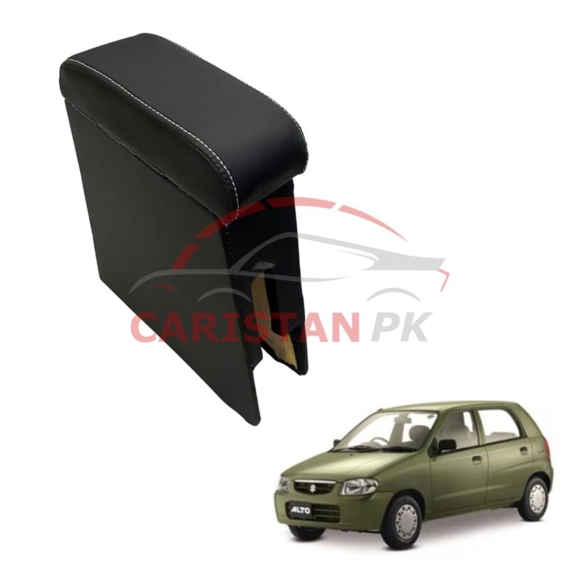 Suzuki Alto Custom Fit Car Wooden Armrest Matt Black White 2000-08
