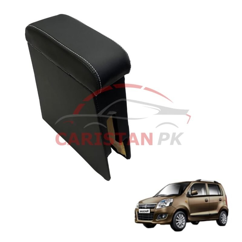 Suzuki Wagon R Pakistan Variant Custom Fit Car Wooden Armrest Matt Black White