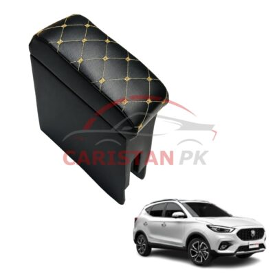MG ZS Custom Fit Armrest Black With Beige Stitch