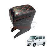 Suzuki Every Custom Fit Arm Rest Black With Red Stitch 2007-18 Suzuki Every Custom Fit Arm Rest Black With Red Stitch 2007-18