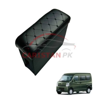 Suzuki Every Custom Fit Car Wooden Armrest Black 2019-24