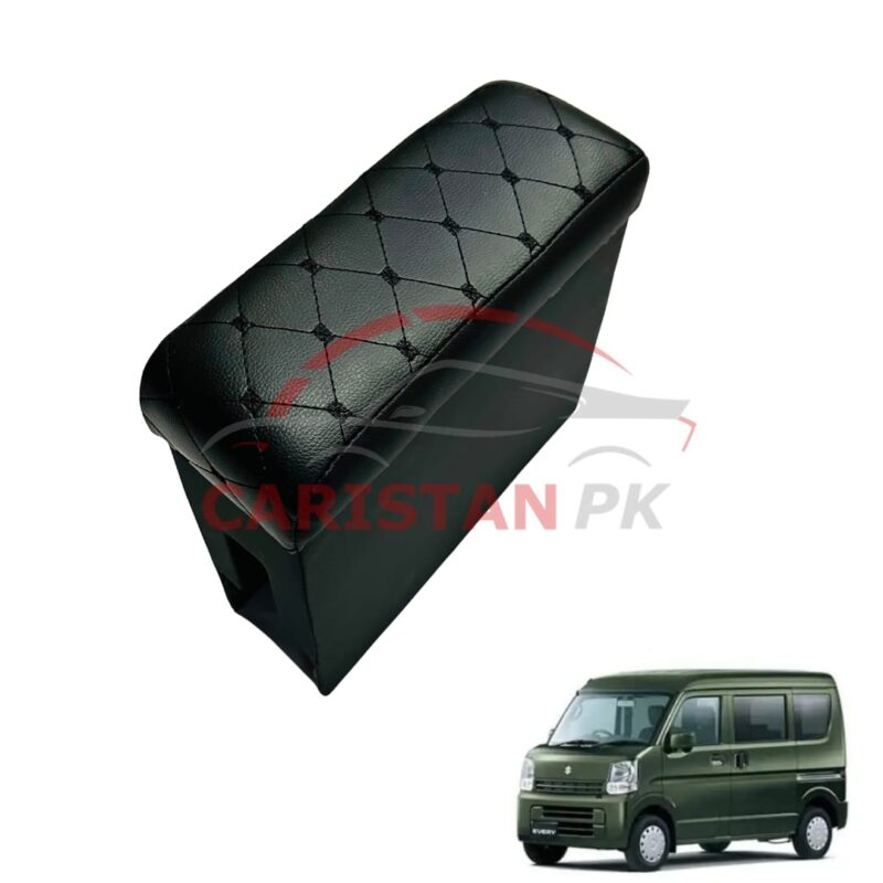 Suzuki Every Custom Fit Car Wooden Armrest Black 2019-24 Suzuki Every Custom Fit Car Wooden Armrest Black 2019-24