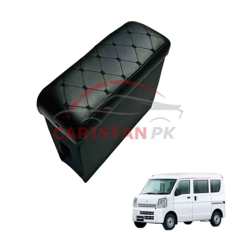Suzuki Every Custom Fit Car Wooden Armrest Black 2007-18 Suzuki Every Custom Fit Car Wooden Armrest Black 2007-18