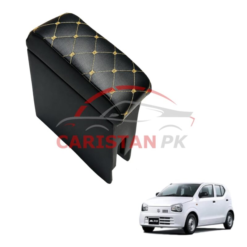 Suzuki Alto Custom Fit Armrest Black With Beige Stitch 2017-26