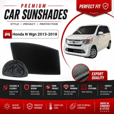 Honda N Wagon Flexible & Foldable Susnshades 2013-20 Model