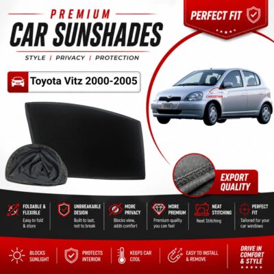 Toyota Vitz Flexible & Foldable Susnshades 2000-05