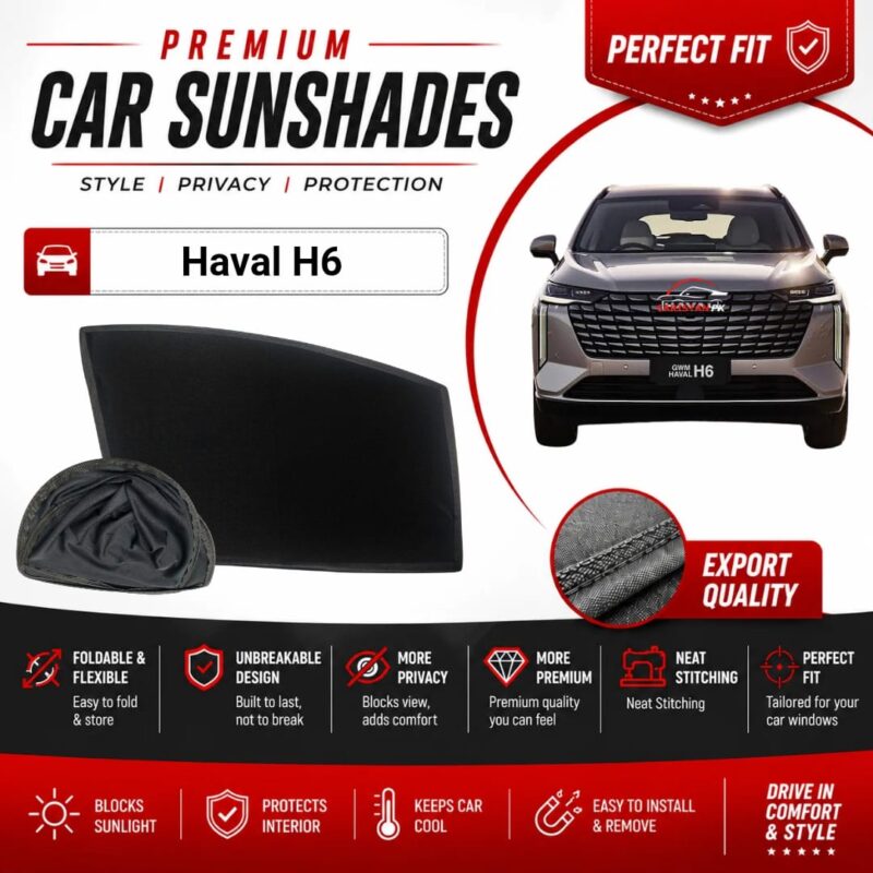 GWM Haval H6 Flexible & Foldable Susnshades