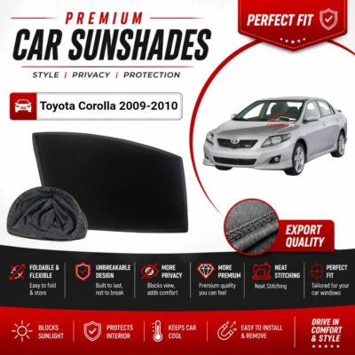 Toyota Corolla Flexible & Foldable Susnshades 2011-13
