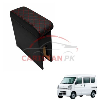 Suzuki Every Custom Fit Arm Rest Black With Red Stitch 2007-18