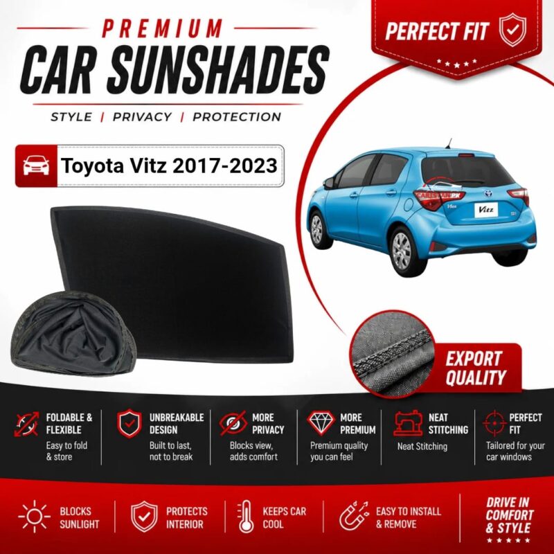 Toyota Vitz Flexible & Foldable Susnshades 2017-23